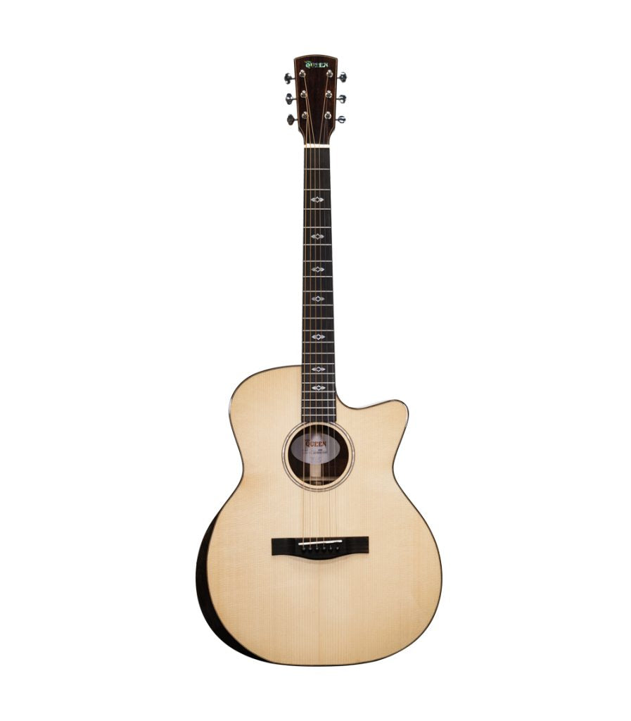 גיטרה אקוסטית – עץ מלא Queen B900