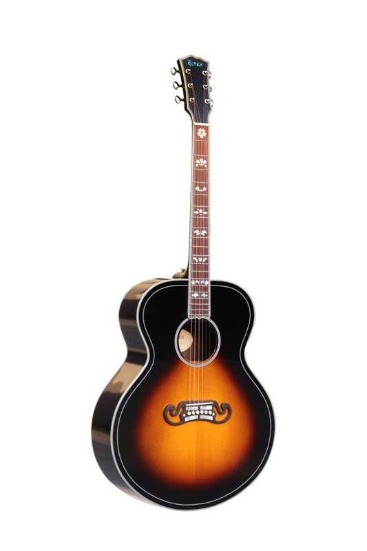 גיטרה אקוסטית בעבודת יד עם קייס קשיח – Queen J40